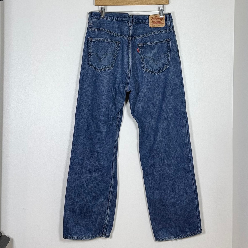 Levis 559 Mens Relaxed Straight Leg Flannel Lined Jeans Size 36 Measures 34x30 - Picture 3 of 11